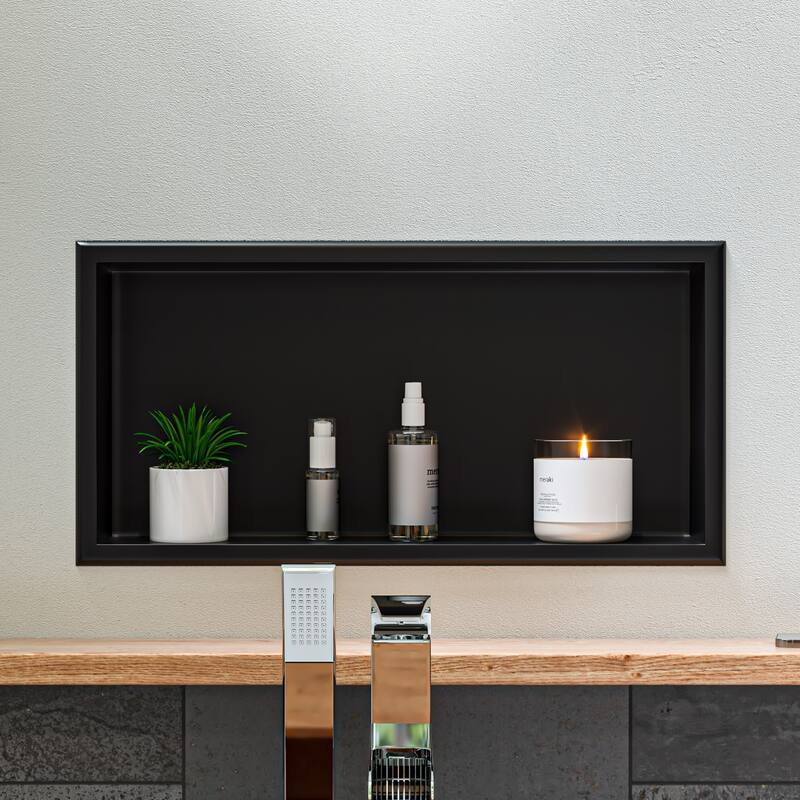 ALFI brand 24" x 12" Brushed Black PVD Stainless Steel Horizontal